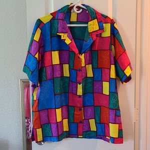 Very Colorful Laleela XL Button Down Shirt 👕